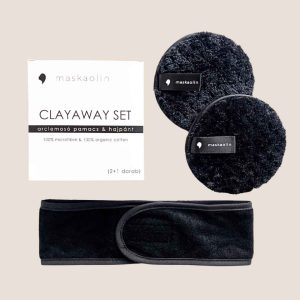 Maskaolin ClayAway Set Facial puffs and headband